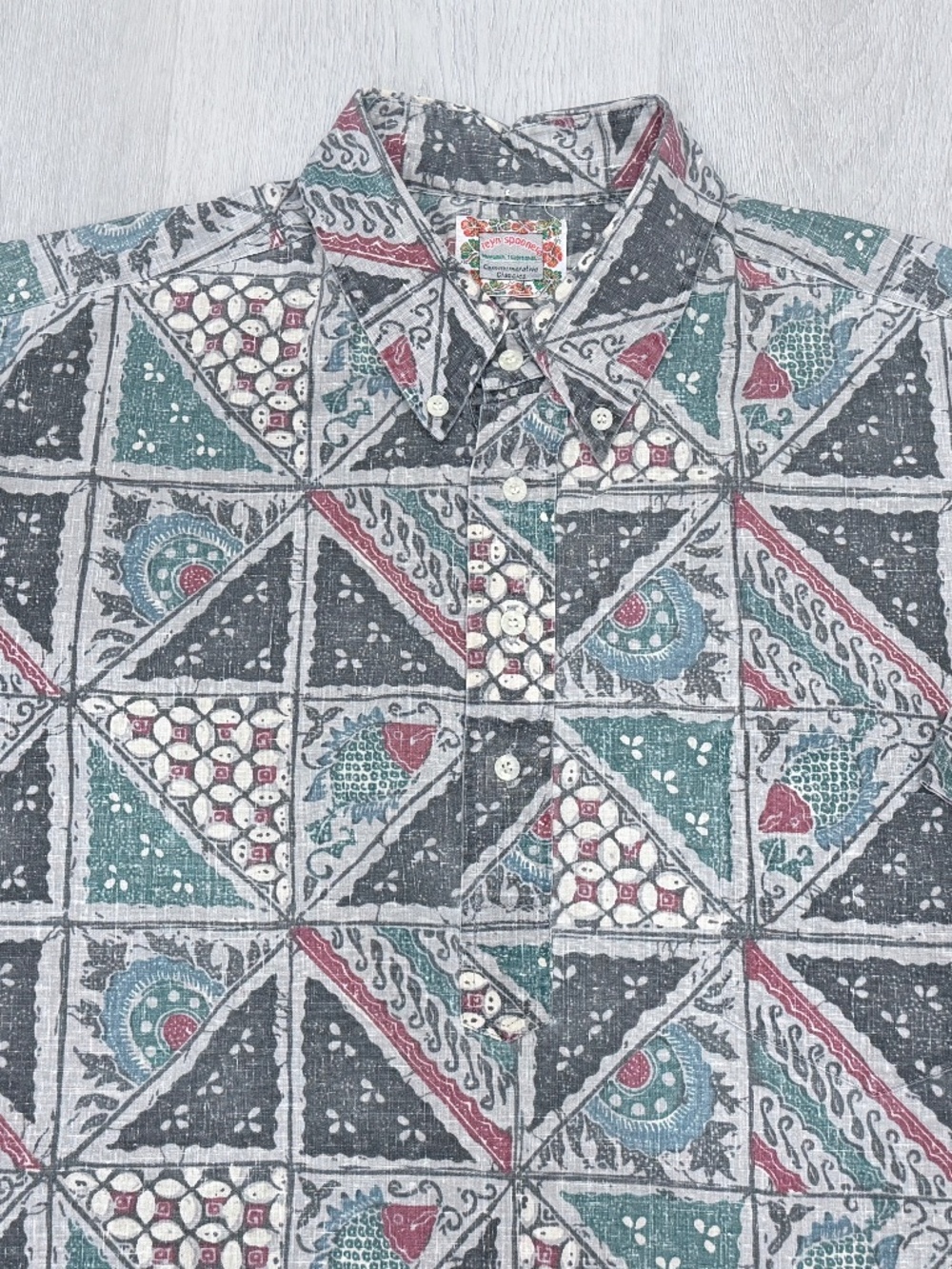 Reyn Spooner 1/4 Button Commemarative Classice Hawaiian Shirt Mens